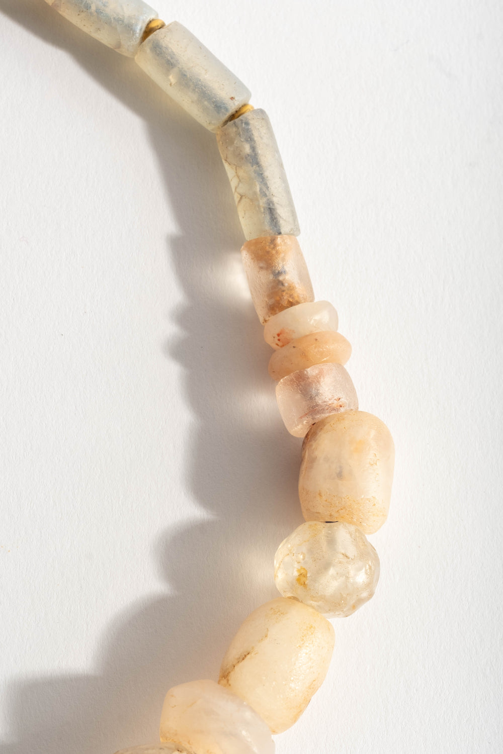 22K + Antique African Crystal Bead Strand