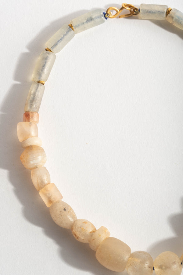 22K + Antique African Crystal Bead Strand