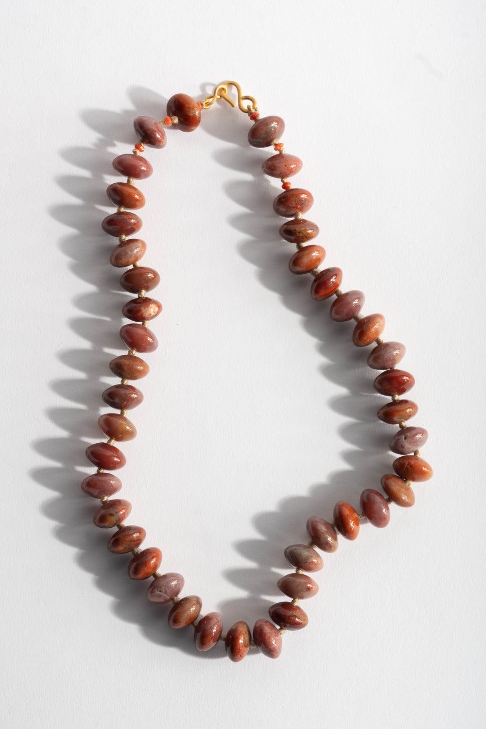 22K + Big Agate Bead Strand