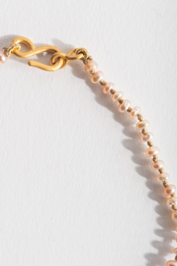 22K + Peach Pearl Strand
