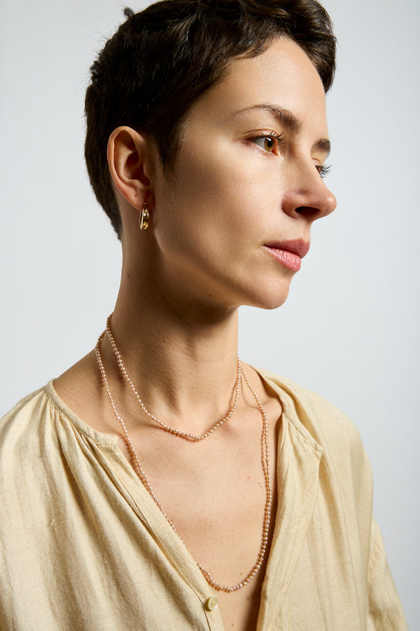 22K + Peach Pearl Strand