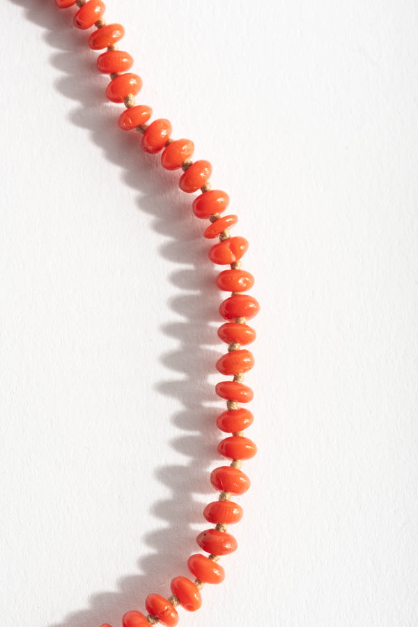Small Oval Coral Bead Strand