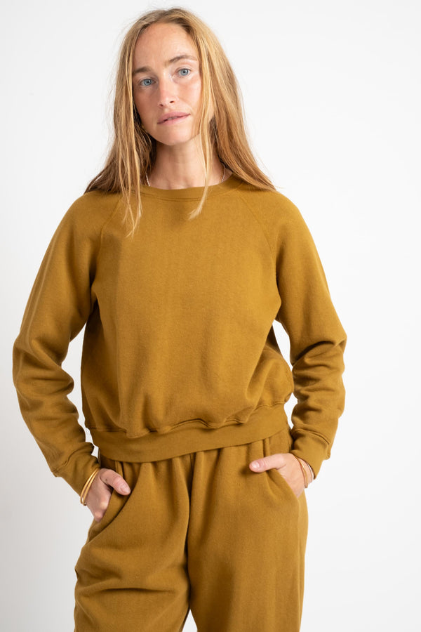 The Women's Crewneck Sweatshirt in Mustard