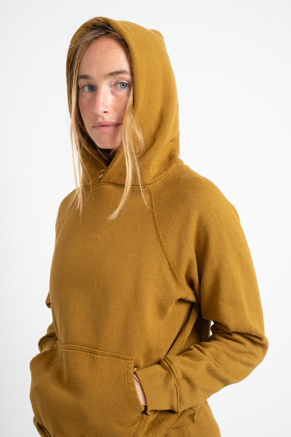 The Women's Hooded Sweatshirt in Mustard