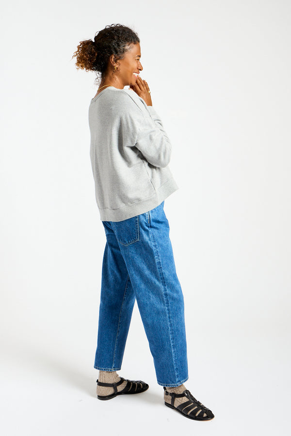 French Terry Pullover in Gray