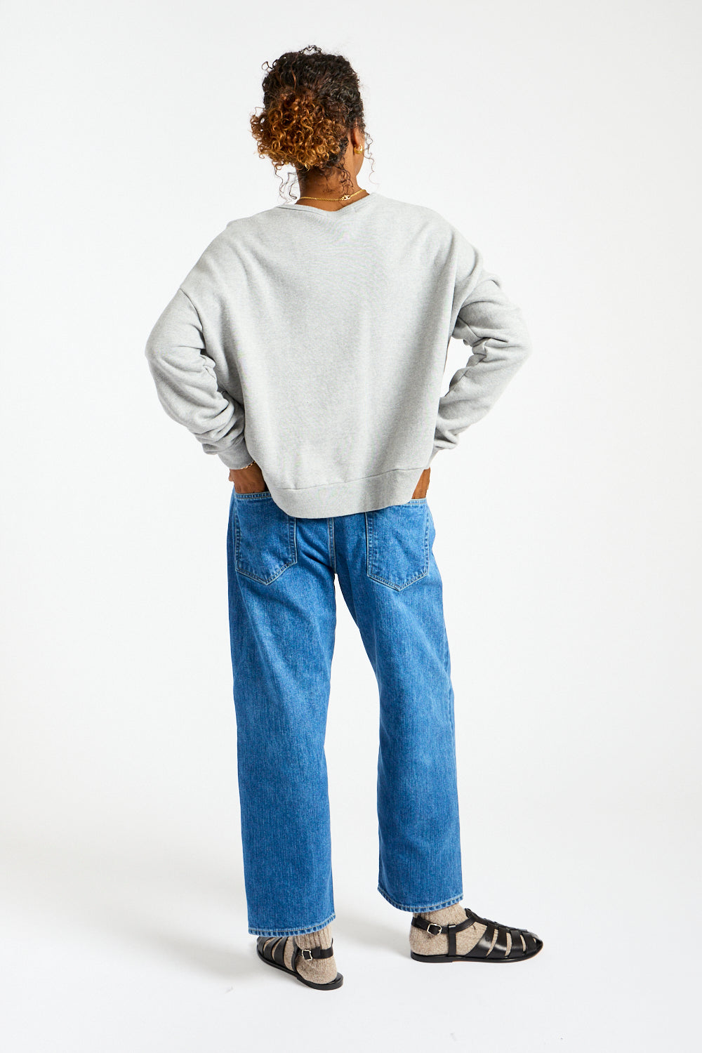 French Terry Pullover in Gray