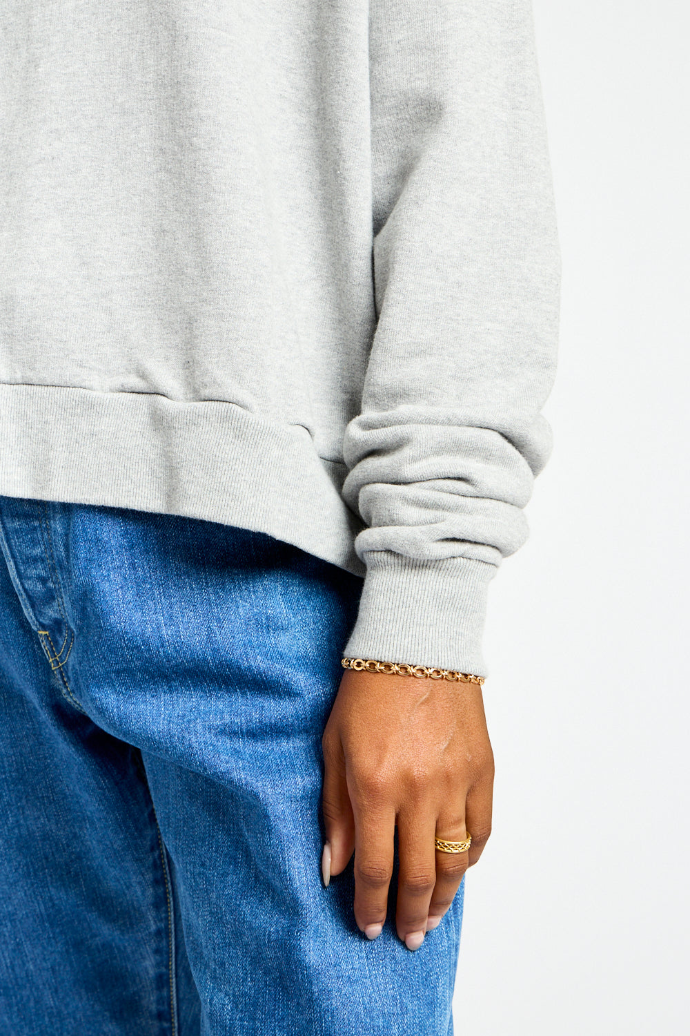 French Terry Pullover in Gray