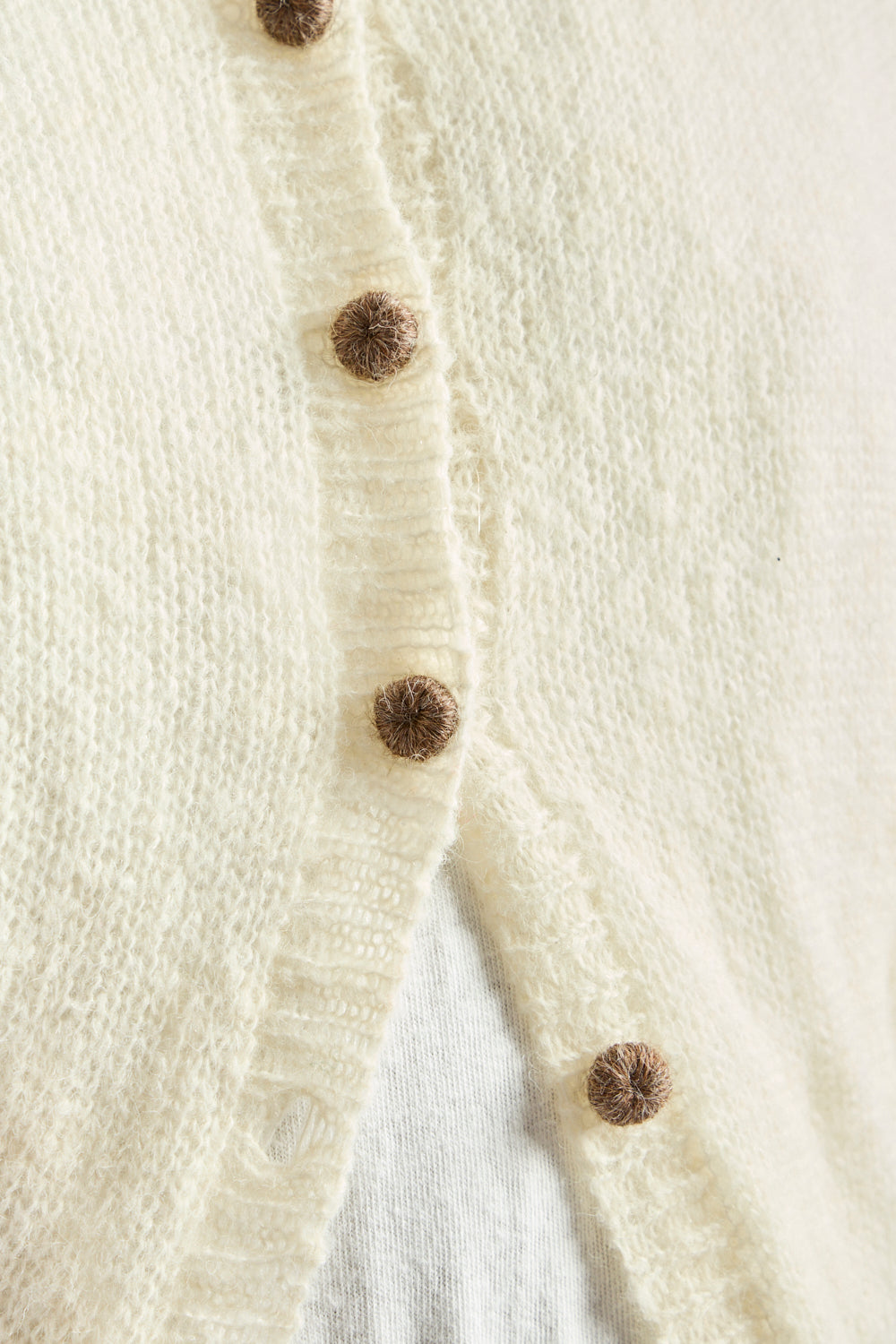 Peru Knit Cardigan in White