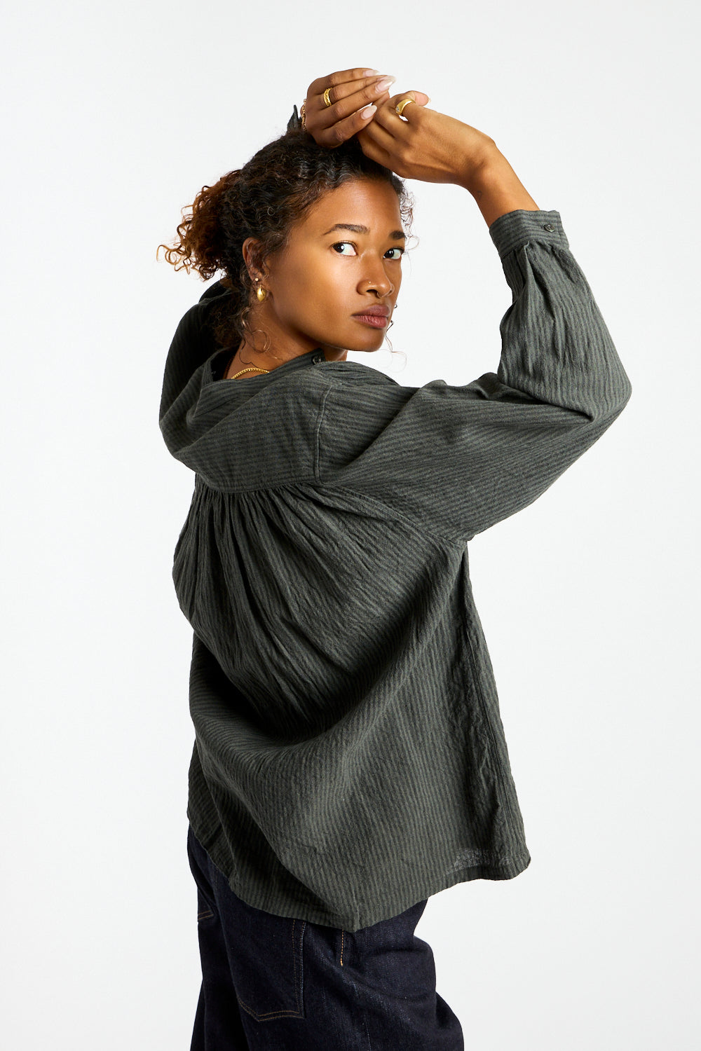 Stripe Shirt in Charcoal