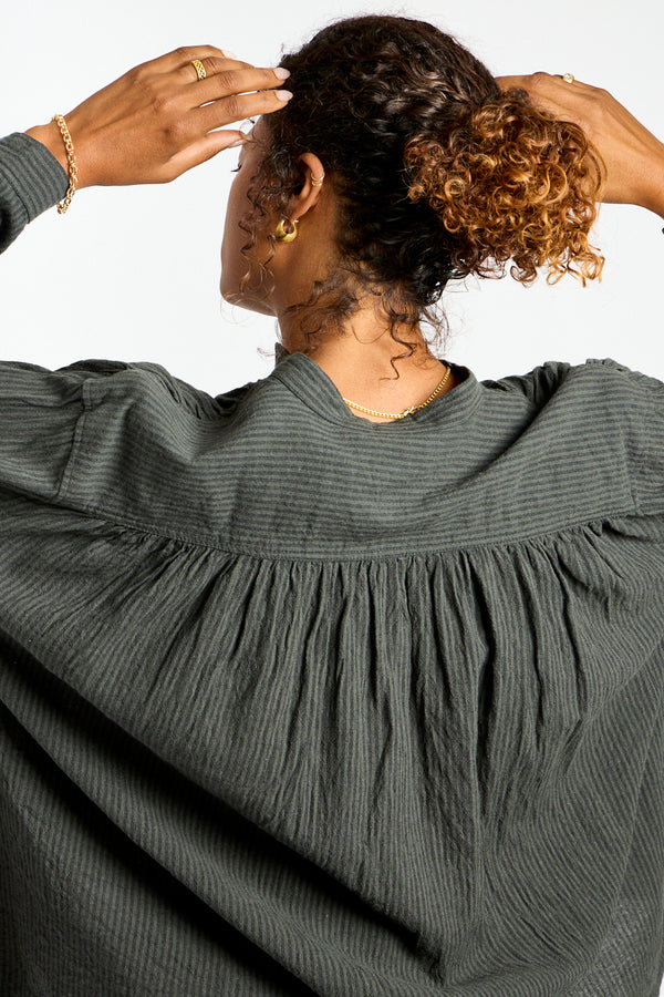 Stripe Shirt in Charcoal