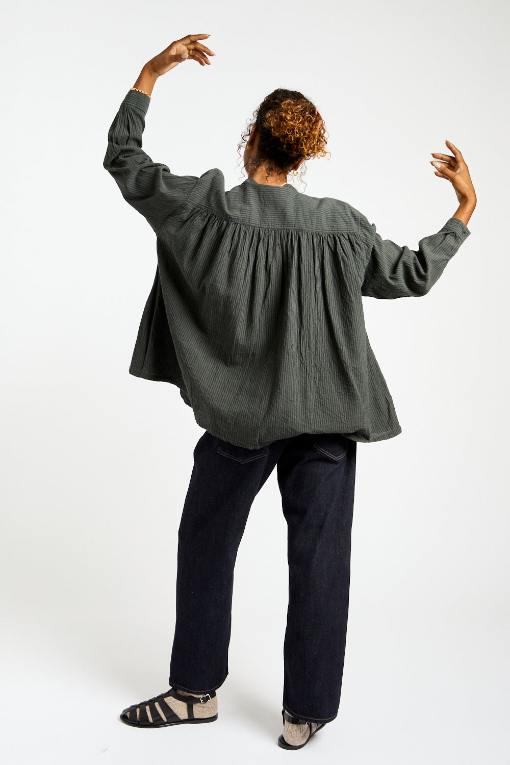 Stripe Shirt in Charcoal