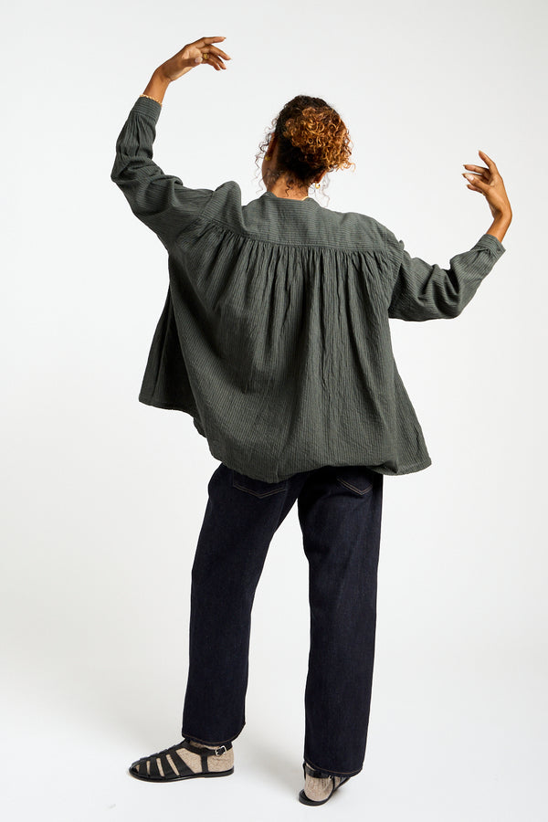 Stripe Shirt in Charcoal