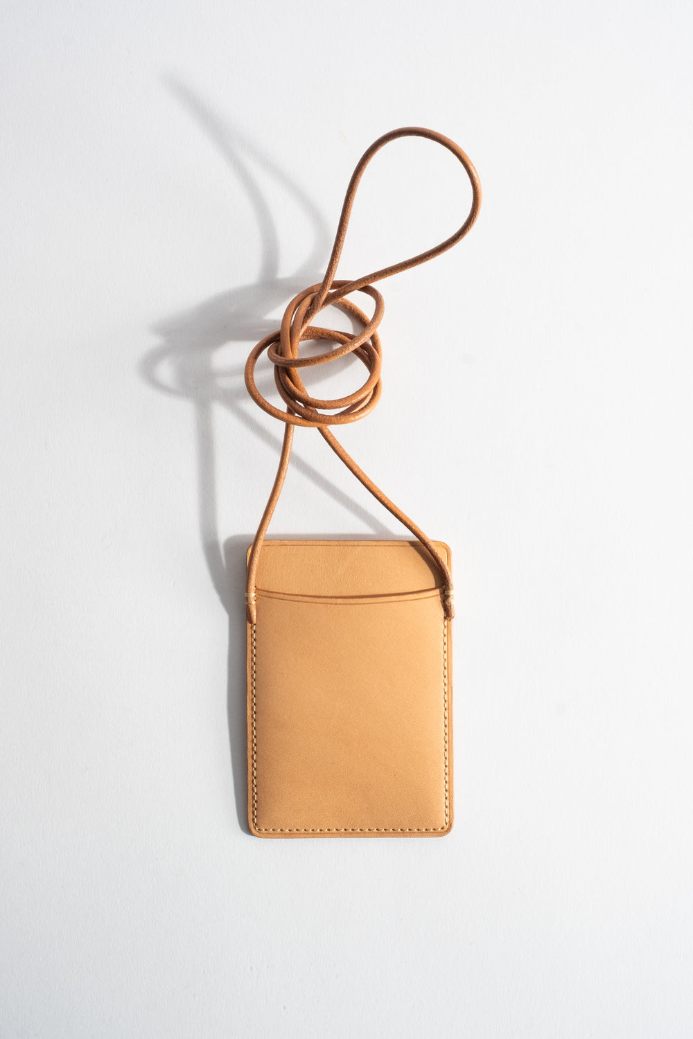 Card Holder Necklace in Ochre