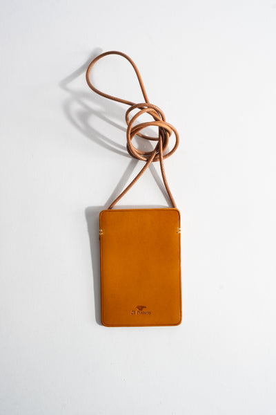 Card Holder Necklace in Ochre