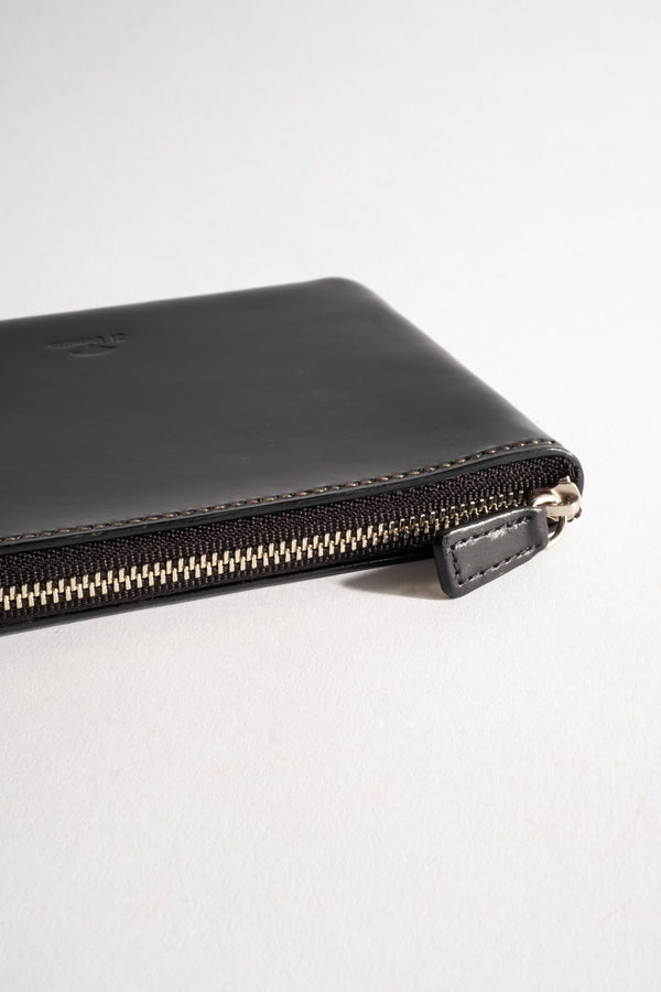 Zipped Document Holder in Black