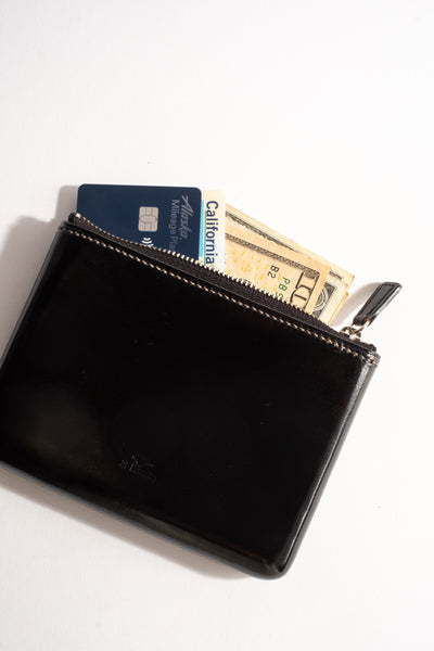 Zipped Document Holder in Black