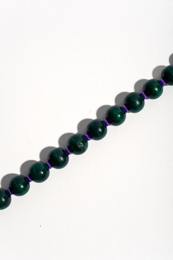 Perlen Short in Dark Green + Purple