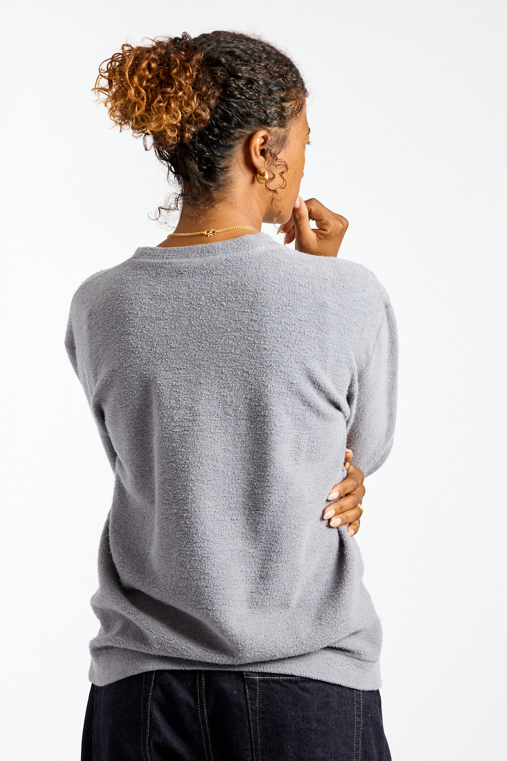 Heathered Duke 3/4 Sleeve Sherpa in Diesel Gray