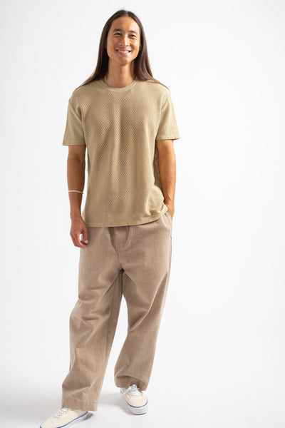 Highline Mesh Tee in Desert Khaki