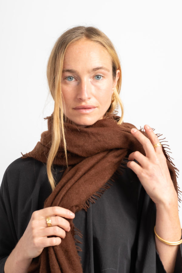 Felted Scarf in Downtown Brown