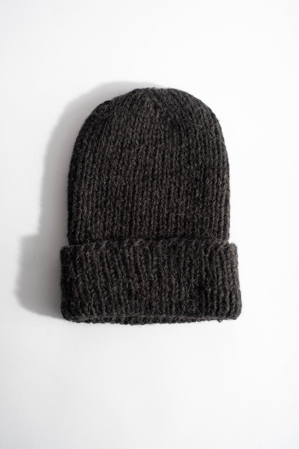 Baby Alpaca Beanie in Charcoal Melange