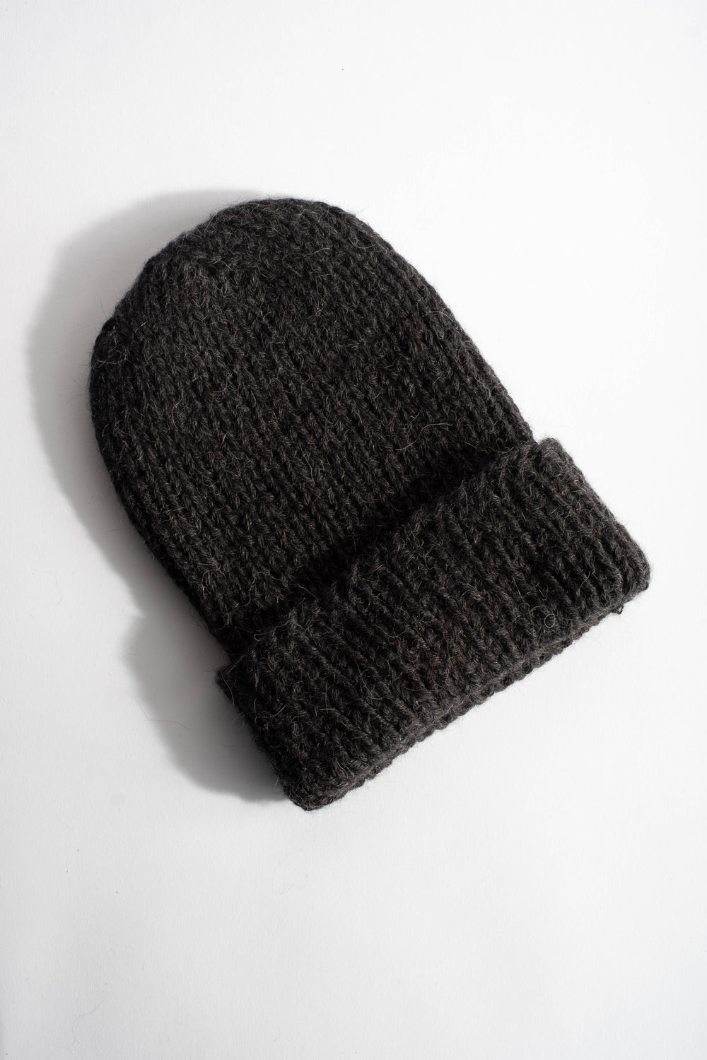 Baby Alpaca Beanie in Charcoal Melange