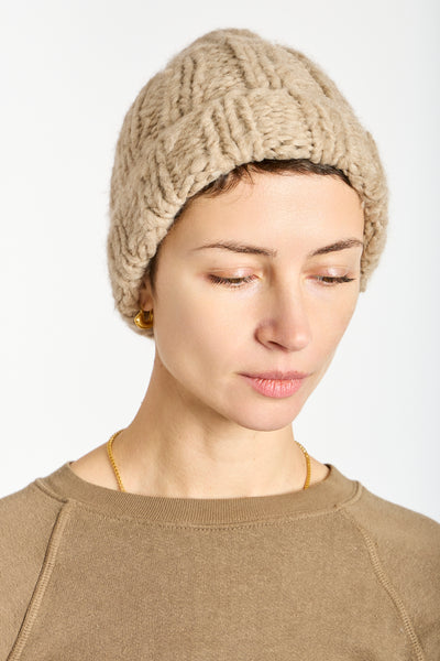 Cashmere Beanie in Clay