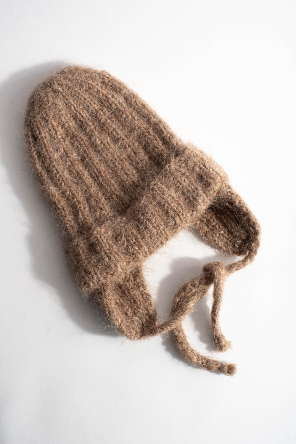 Earflap Beanie in Dark Camel