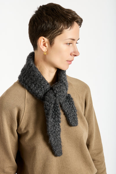 Knitted Scarf in Charcoal
