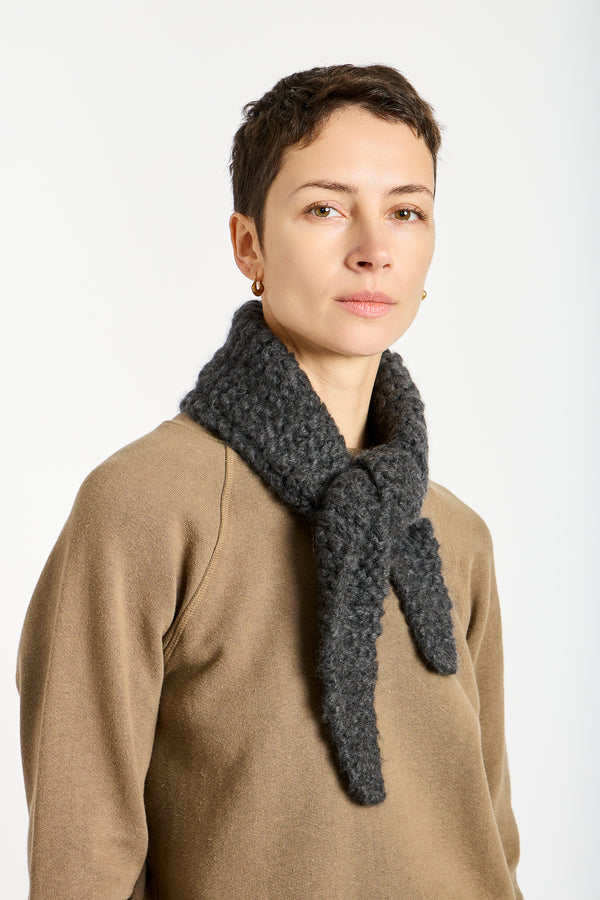 Knitted Scarf in Charcoal