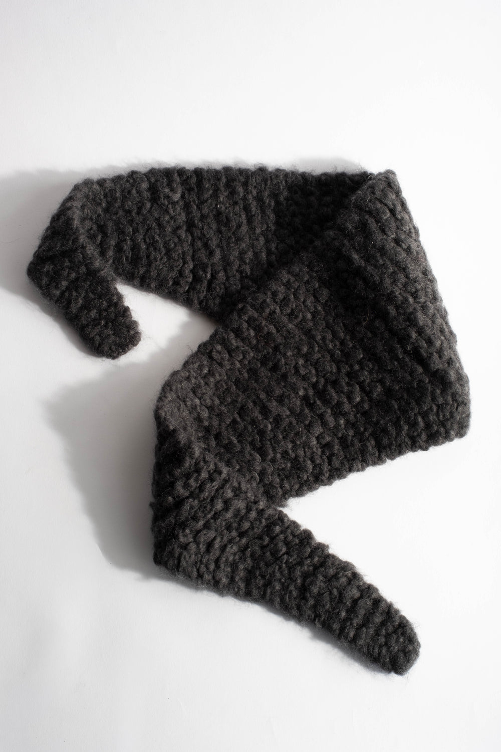 Knitted Scarf in Charcoal