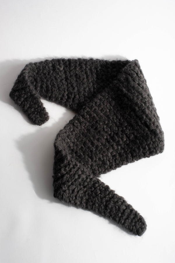 Knitted Scarf in Charcoal