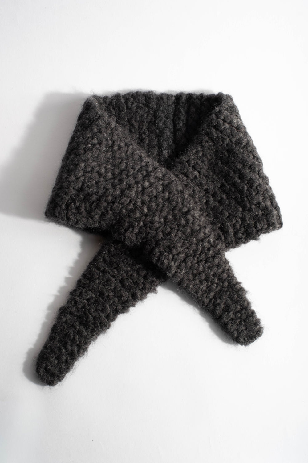 Knitted Scarf in Charcoal