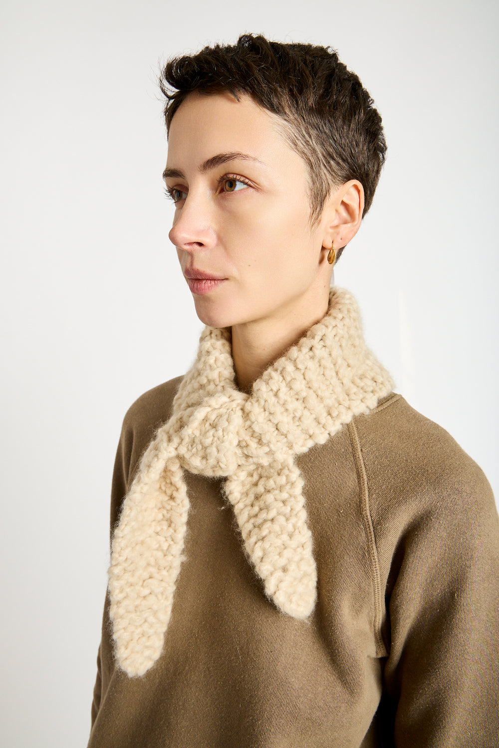 Knitted Scarf in Sand