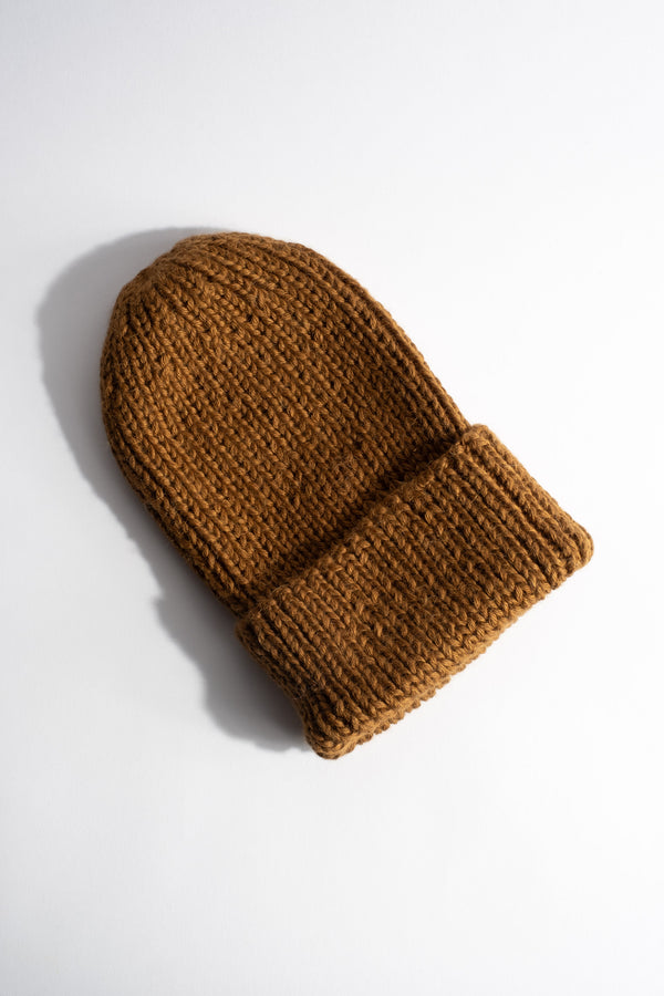 Pure Baby Alpaca Beanie in Mud