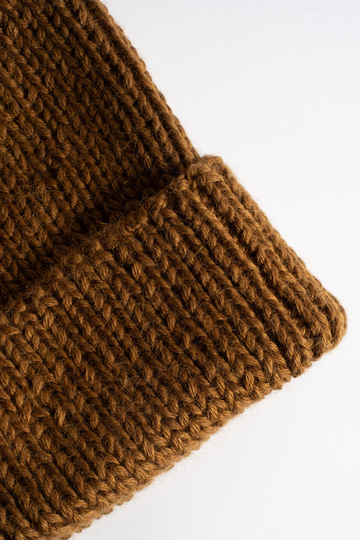 Pure Baby Alpaca Beanie in Brown