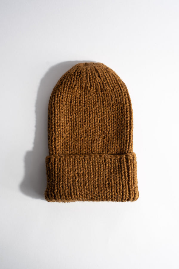 Pure Baby Alpaca Beanie in Brown