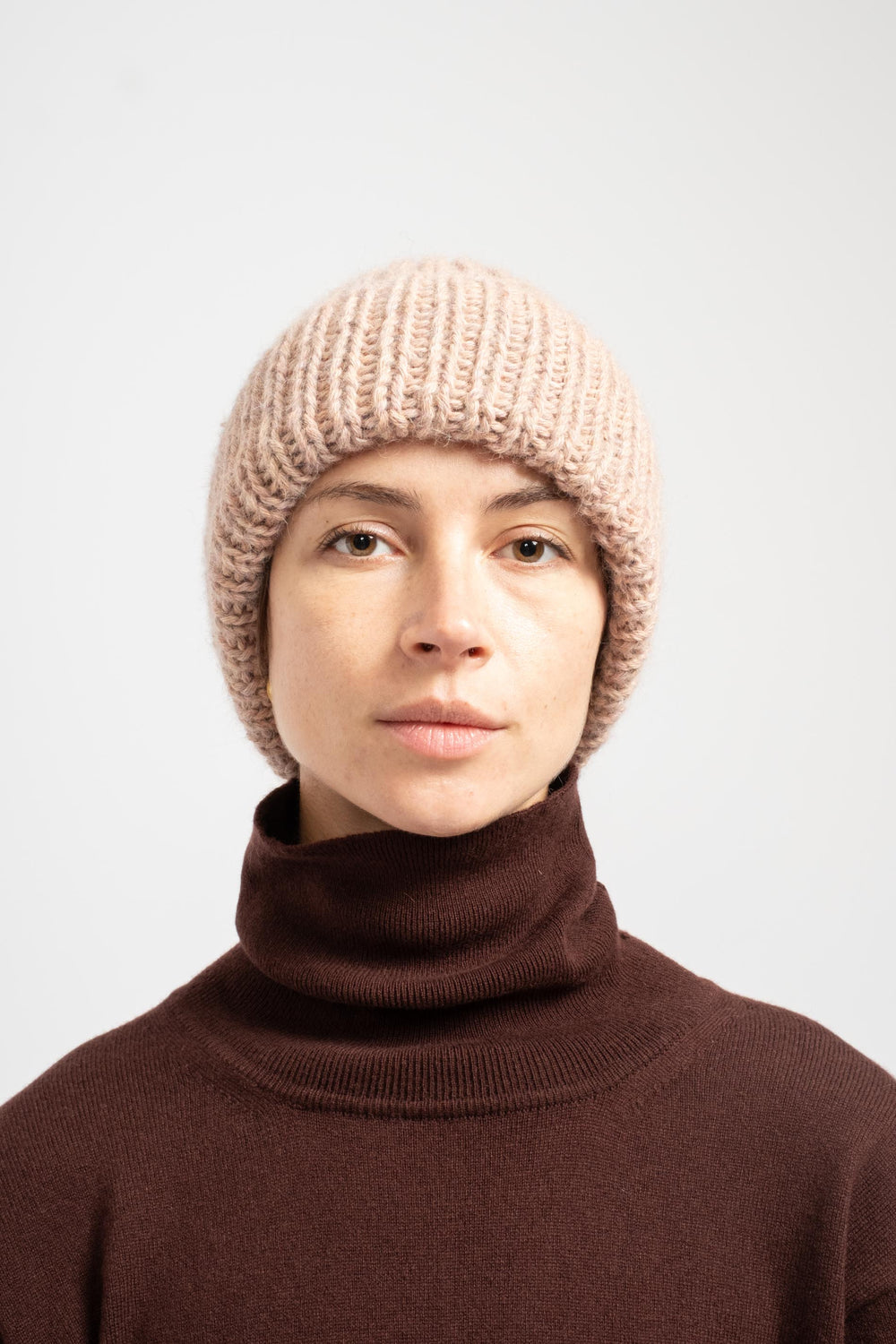 Pure Baby Alpaca Beanie in Nude