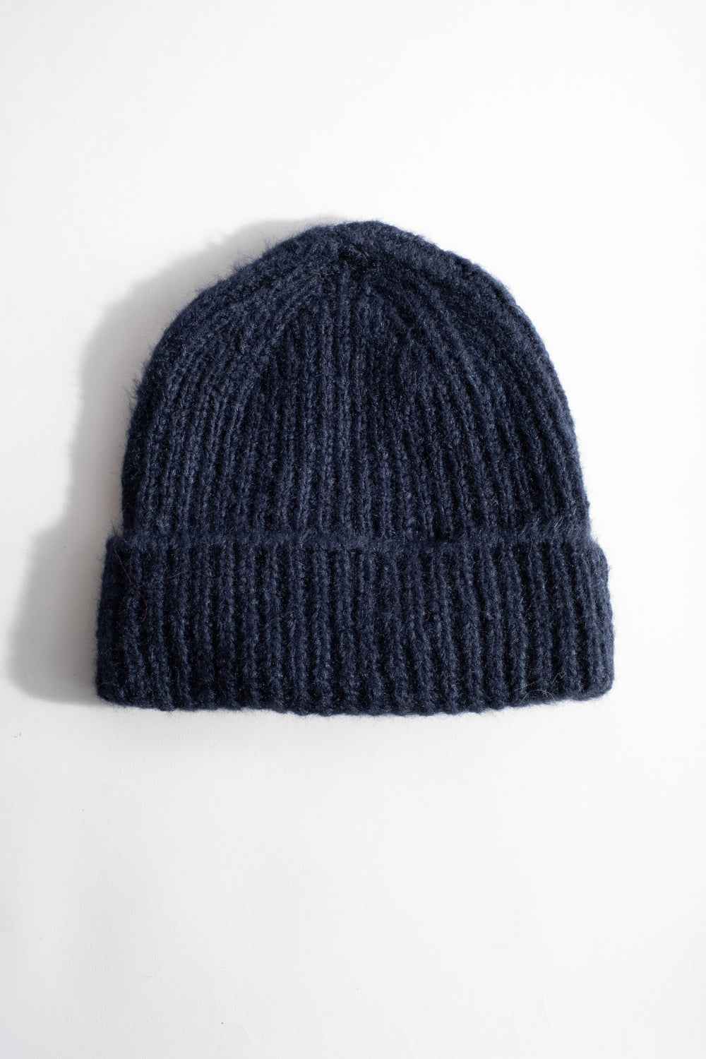 Silk Beanie in Navy