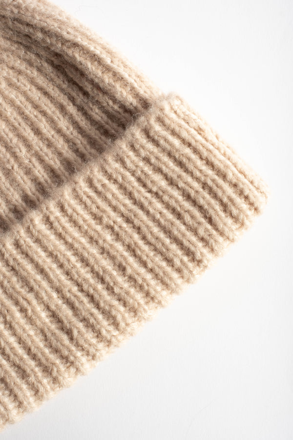 Silk Beanie in Sand