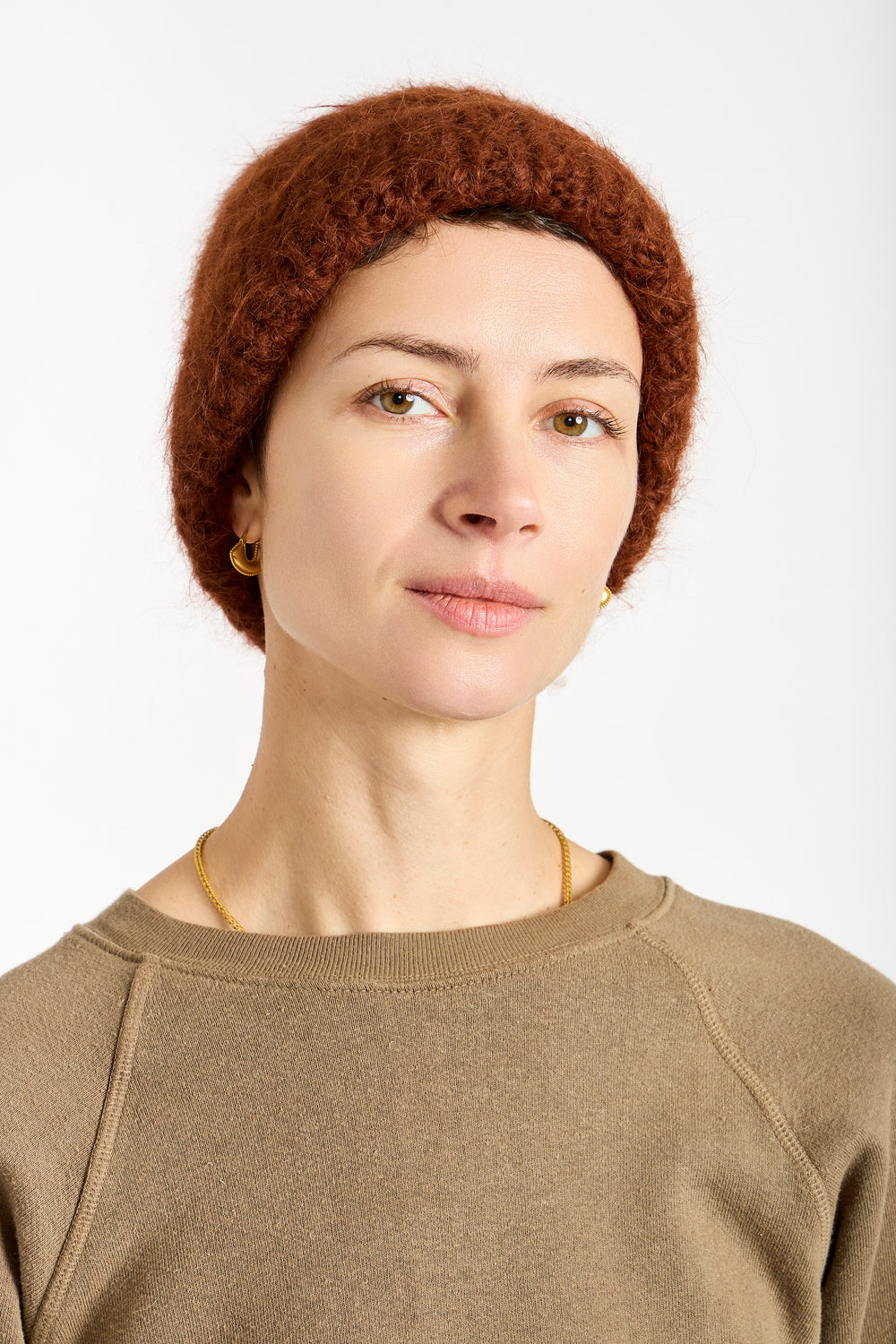 Suri Alpaca Beanie in Mahogany