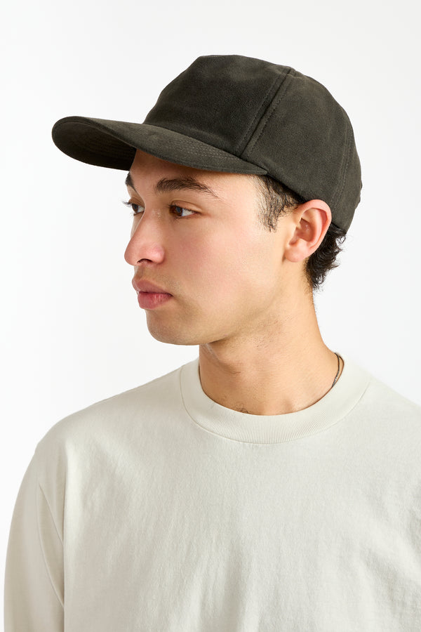 Cap in Black Moleskin