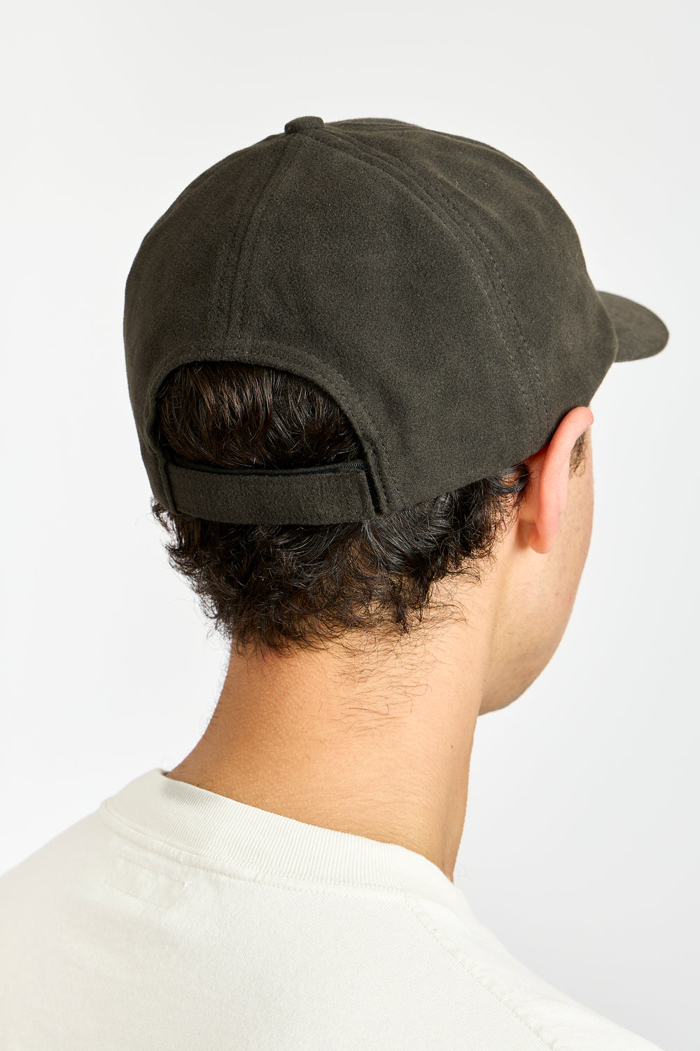 Cap in Black Moleskin