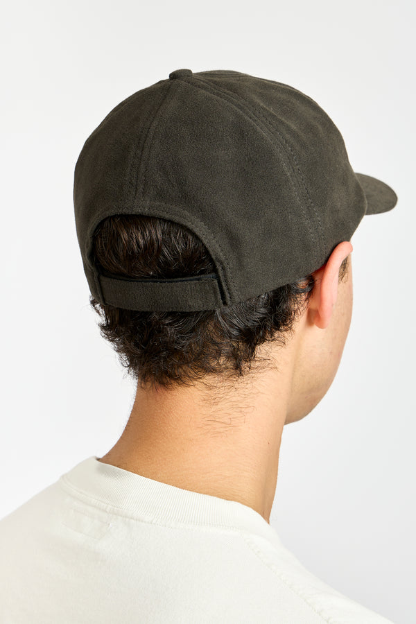 Cap in Black Moleskin
