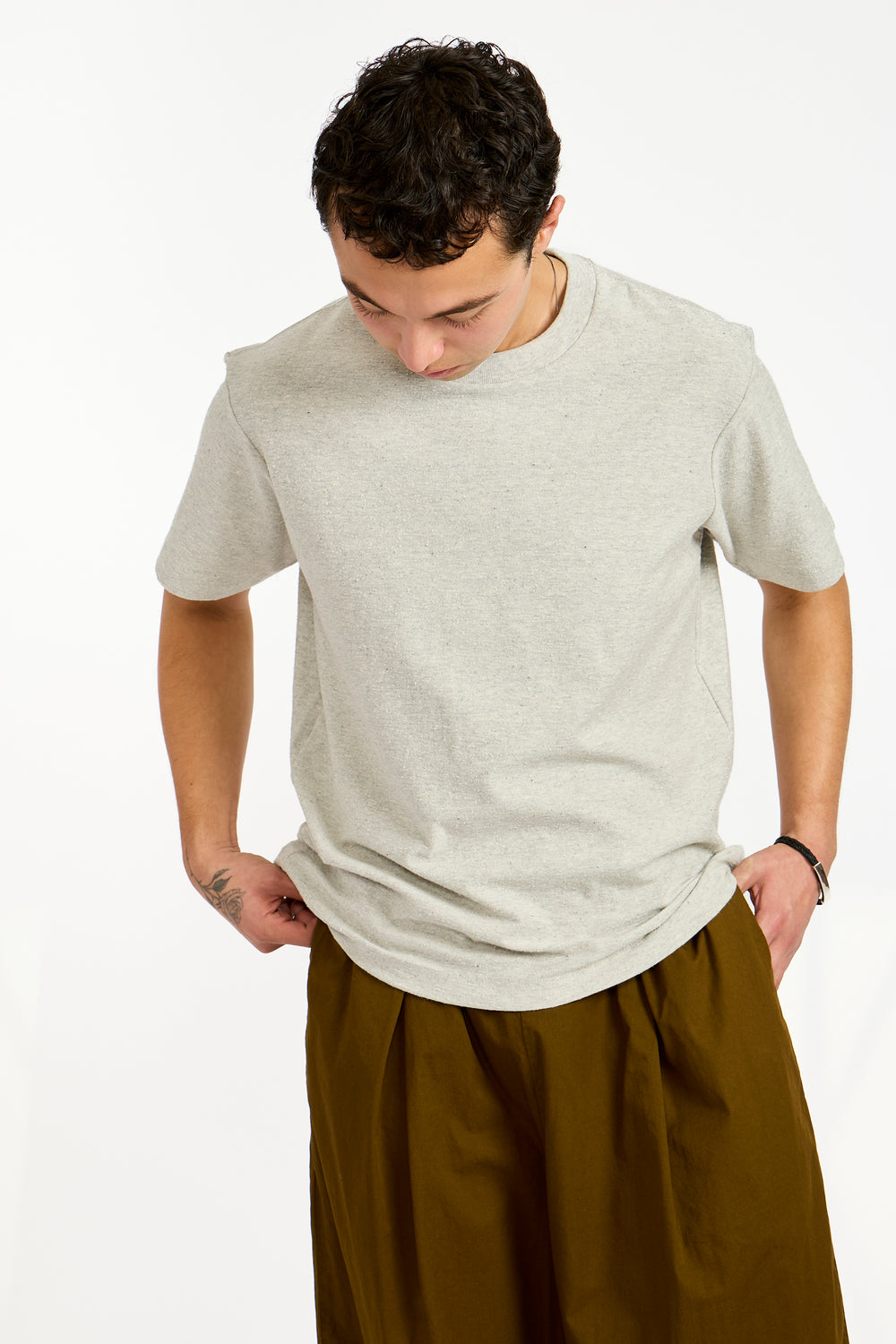 Nep T-Shirt in Grey Melange