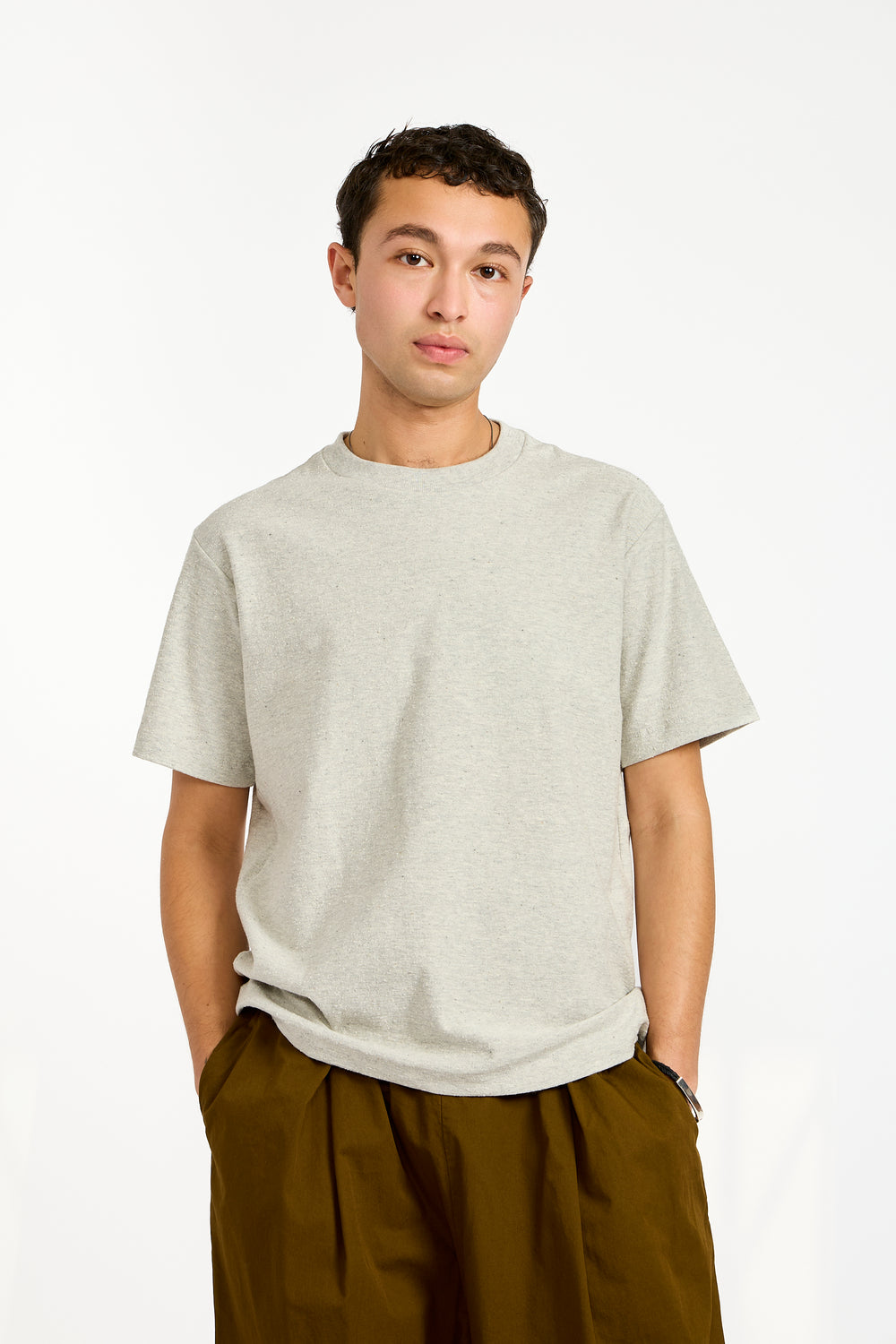 Nep T-Shirt in Grey Melange