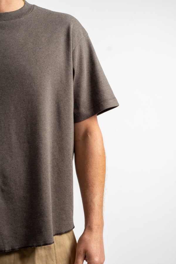 Sierra Stripe T-Shirt in White + Black