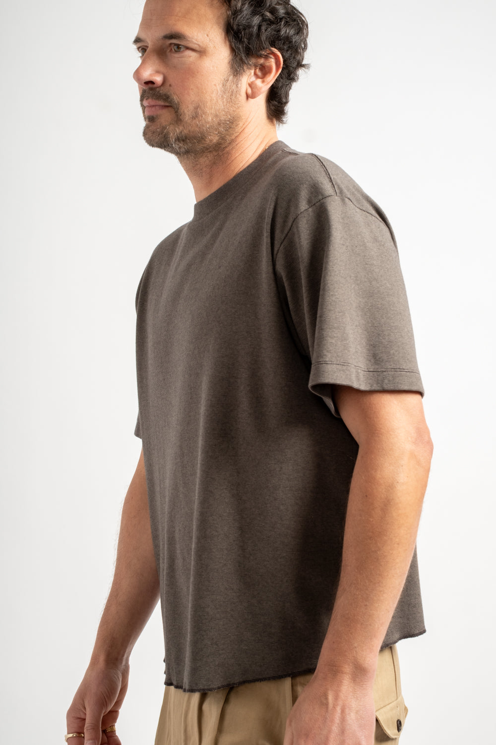 Sierra Stripe T-Shirt in White + Black