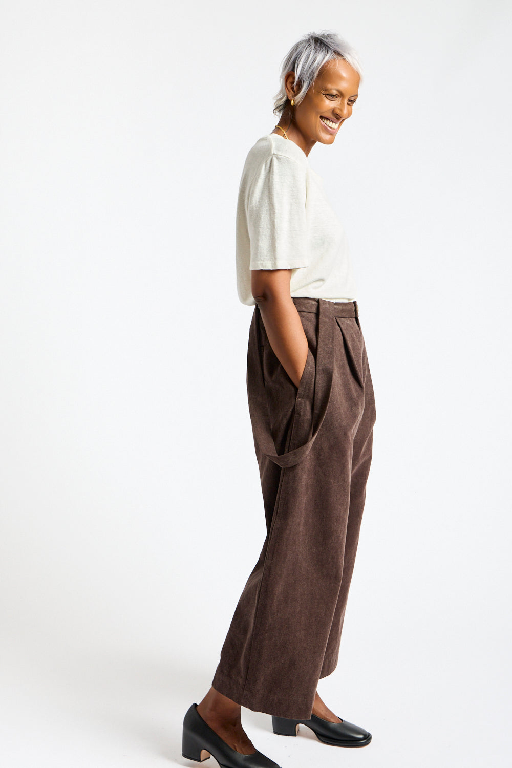 Canvas Jumper Pant in Washed Soil