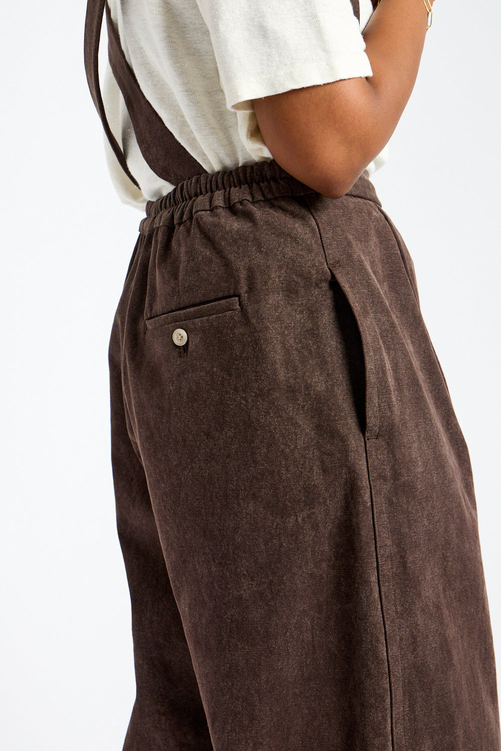 Canvas Jumper Pant in Washed Soil